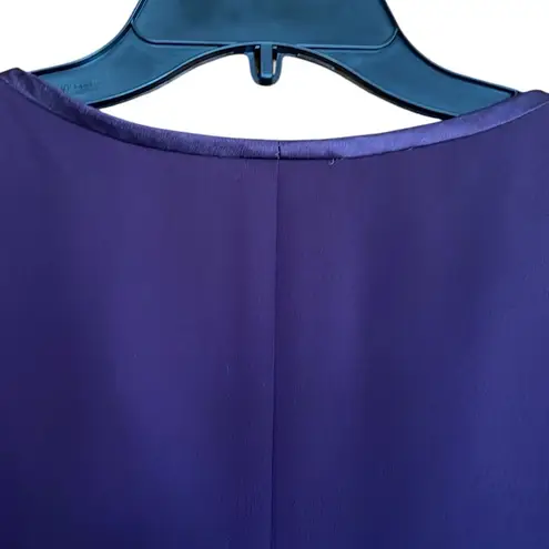 After Dark 2Pc Embroidered beaded sleeveless sheer lined purple Women's Suit 10P