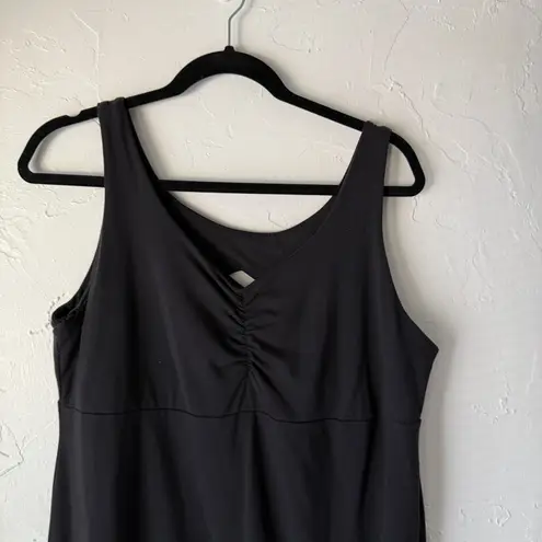 Kuhl Dress Womens Large Black Sleeveless Tank Travel Active Stretch Midi Summer