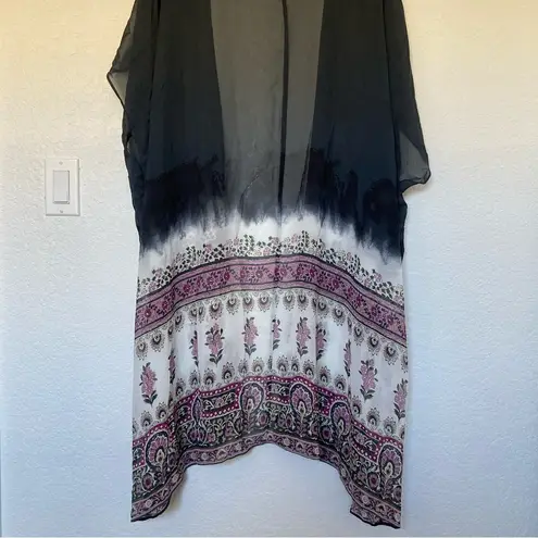 Lane Bryant NWT  One Size Chiffon Moroccan Print Oversized Coverup Kimono