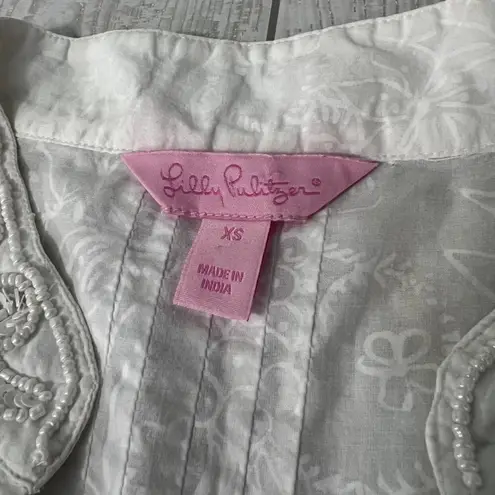 Lilly Pulitzer  Sarasota Tunic Beaded Resort White - Image 3