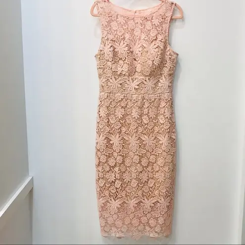 Bisou Bisou  Blush Pink Lace dress sz 8