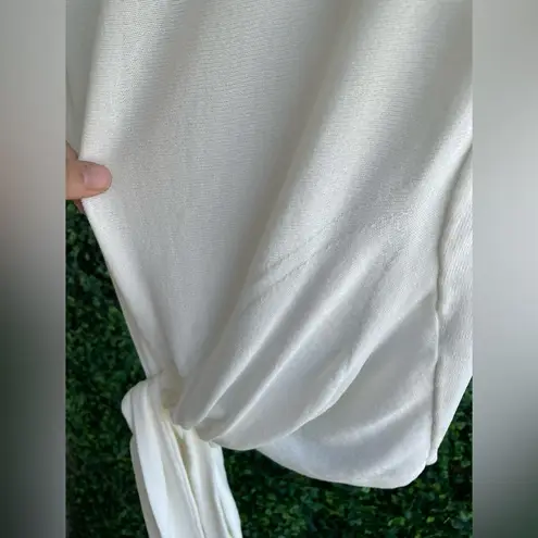 Modern Citizen COPY - - Jude Cropped Tie-Front Top in White - Small | NWOT