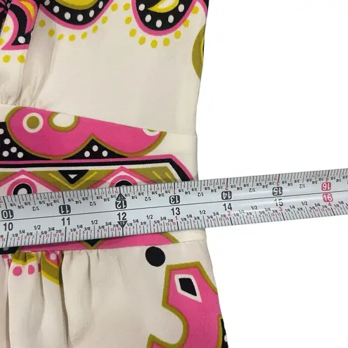 Tibi Valencia Silk Maxi Long Dress Sleeveless White Pink Black Multicolor Size 4