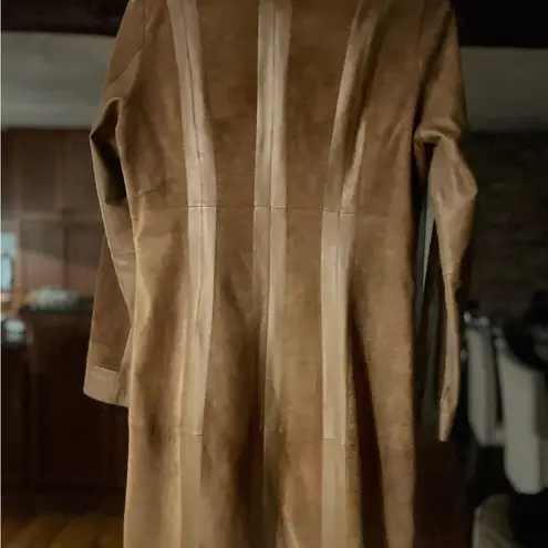 Arden B Suede/Leather Long Trench Jacket