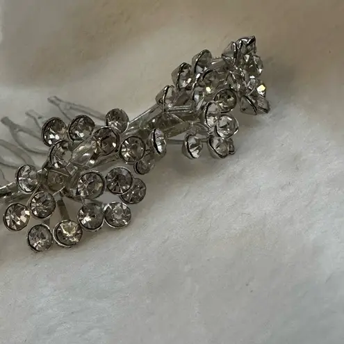 Rhinestone Hair Comb Event Accessory Silver