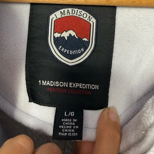 1 Madison Expedition Hooded Teddy Jacket in Gray Size Large