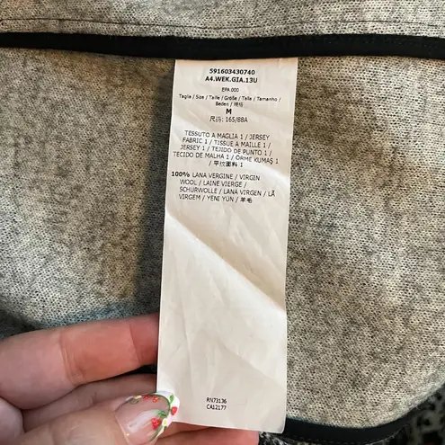 Max Mara Weekend Women M Black Gray Wool Plaid Coat Jacket Blazer Unlined Pocket