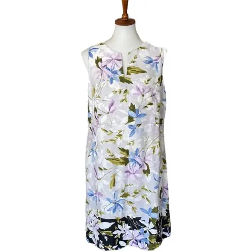 J. Jill Love Linen Dress MP Medium Petite Classic Dress Fall Floral Boho MP Work Gray Size undefined