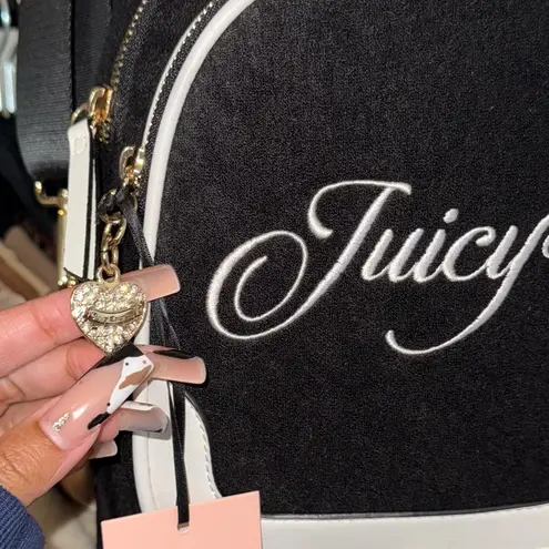 Juicy Couture  Liquorice Raising Star Black Sling Bag Womens New