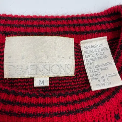 Vintage Sweater Women's Red Black Diamond Pattern Funky Retro Petite Medium Size undefined