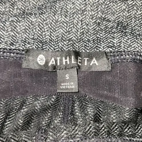 Athleta NWT‎  Womens Heathered Black Mercer Herringbone Tight Pants Small