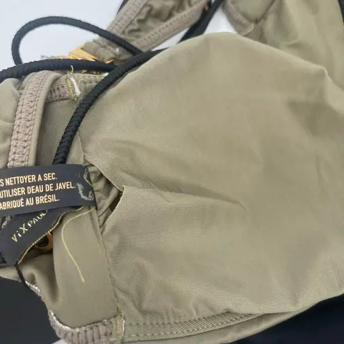 VIX Solid Gi Swimsuit Size Large NWT Paul Hermanny Olive Black Strappy Swim Sexy Green