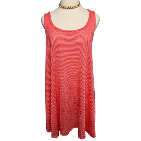 Jordan Taylor mesh lightweight tank dress tunic swim cover-up coral size XL