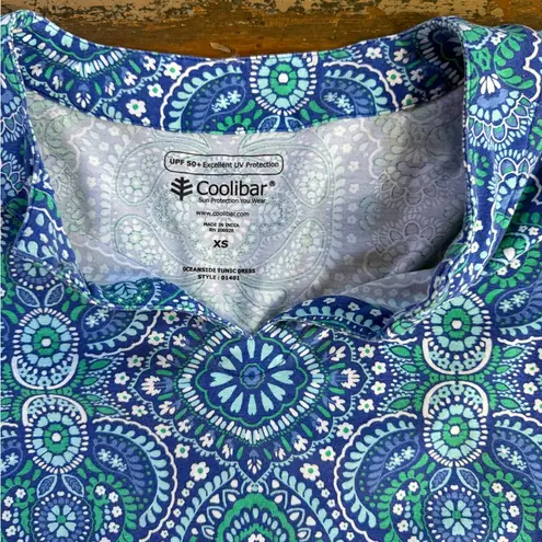 Coolibar UPF 50+ UV Sun Protection Oceanside Tunic Dress ~ Size XS 💚🍄 Blue