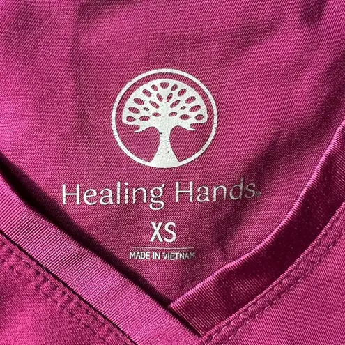 Healing Hands  Burgandy Scrubs Top, XS