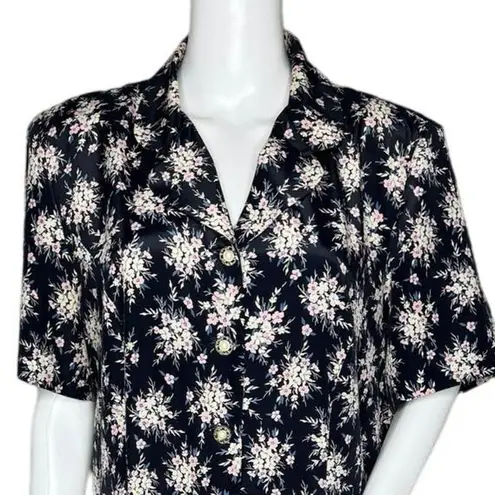 Leslie Fay Dress Women 14 Black Pink Sheath Office Career Wedding Guest Vintage