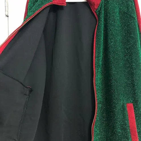 33 Degree green red sparkly track jacket holiday Christmas fun women’s size XXL