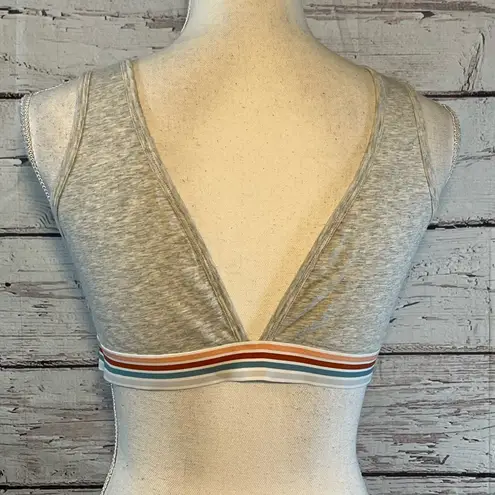 COLSIE Sports Bra Unlined Stretch Gray w Striped Band