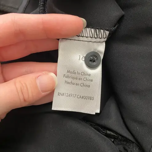 Danielle Bernstein Puff Sleeve Mini Dress Size 10 Black Grunge Satin