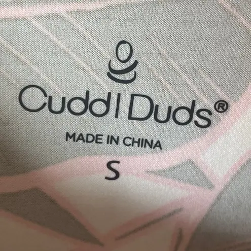 Cuddl Duds NWOT Flexwear V Neck Maxi Dress Size Small Olive Coral Palms Stretch