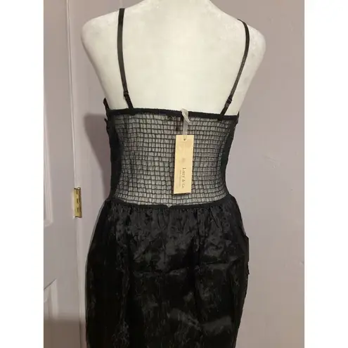 Lucy Paris Black Lace Mini Sleeveless Cocktail Dress Size Small
