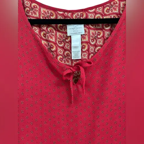 Emma James NWT Liz Clairborne Women's Red Floral Reversible Midi Maxi Dress 12P