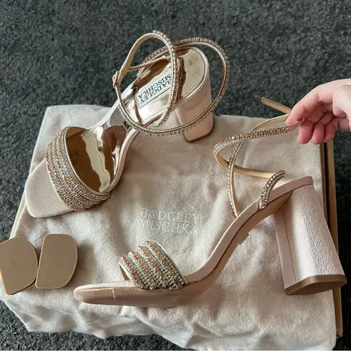 Badgley Mischka Becca rhinestone jeweled sandals