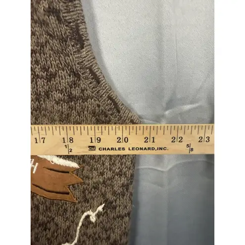 In Resource Sweater Vest Womens Large Brown Christmas Snowman North Pole Holiday