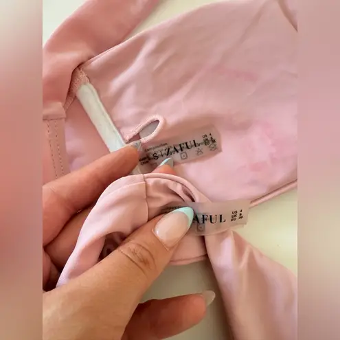 Zaful O Ring Tie Back High Leg Bandeau Bikini Swimsuit