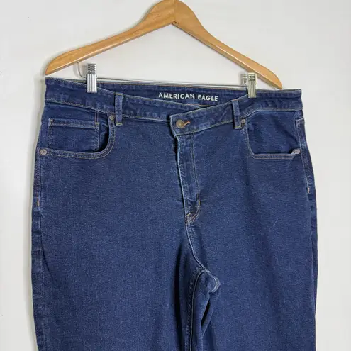 American Eagle  Mom Jeans Size 18 Regular Dark Wash High Rise Stretch