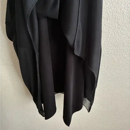 Sweet Storm Chic Asymmetrical Black and White Empire Waist Dress L