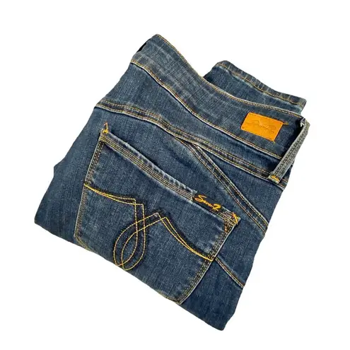 Seven 7 Jeans 14 Legging Booty Shaper Dark Wash Denim Blue 5 Pocket Ankle Length