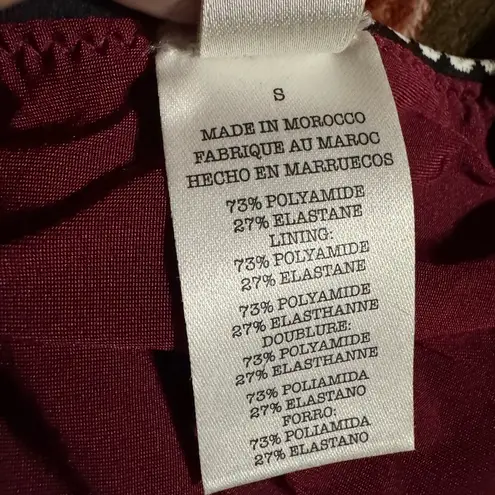 Lemlem Lena Side Tie Bikini Bottom Burgundy Size Small NWT