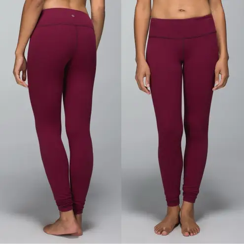 Lululemon  • Wunder Under Pant legging Luon Pique maroon Rust Berry Bumble
