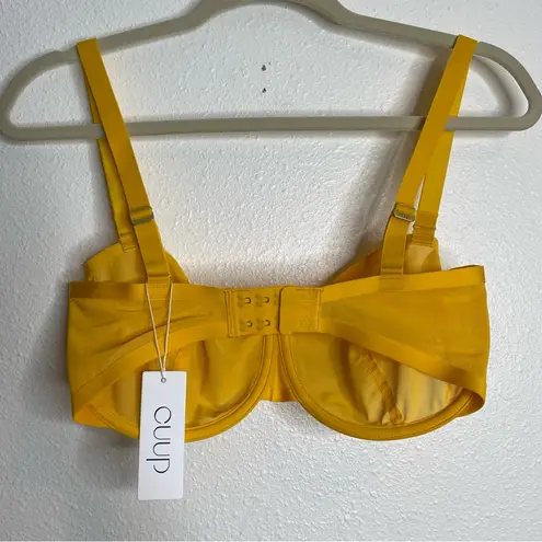 CUUP The Balconette‎ Mesh Bra Size 32G Marigold Underwire Light Breathable NWT Yellow thumbnail 5