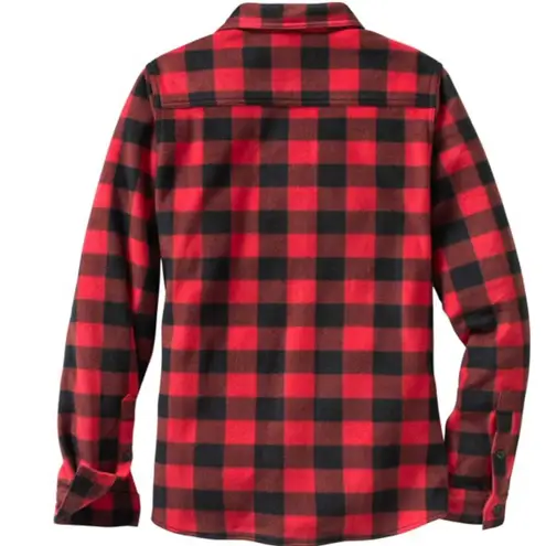 LENGENDARY WHITETAILS Trail Guide THICK Fleece Long Sleeve Button Up Shirt Red Size L
