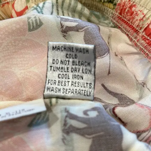 Amy K Su Sport Safari Animals Colorful Drawstring Lounge Pajama Pants Sz M Yellow Size M