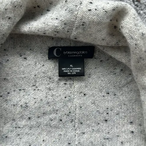 C by Bloomingdales Cashmere Drape Cardigan Gray XL