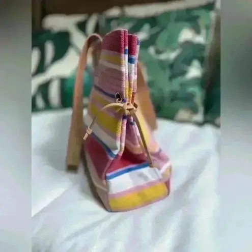 Women’s Multicolor‎ Striped Beach Bag Pink