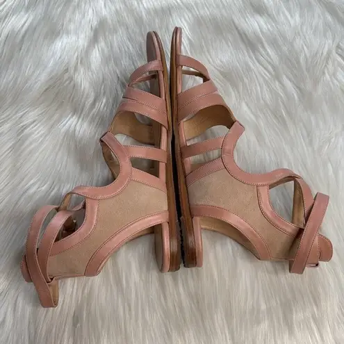 Balenciaga Pink Suede and Leather Gladiator Sandals