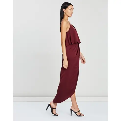 Shona joy Luxe Draped Cocktail Frill Dress Size 6