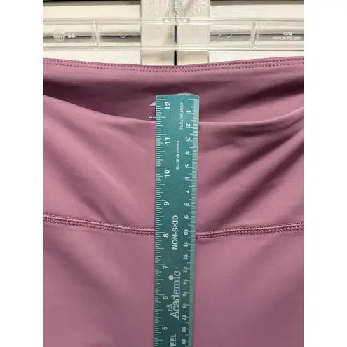 Avia Ankle Athletic Legging Logo Pocket Size 2XL Mauve/White Activewear