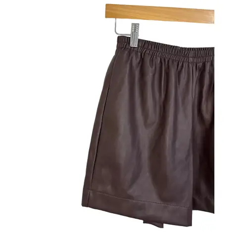 Avec Les Filles faux leather brown shorts size XS