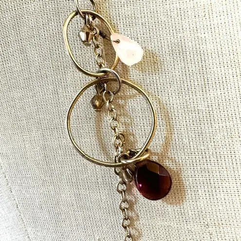 Guess  long circle beaded long necklace