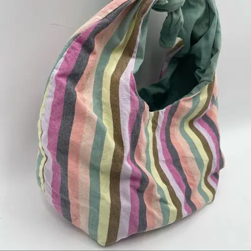 Rainbow Pride Stripe Purse Tote Adjustable Tie Multicolor CarryAll Shoulder Bag