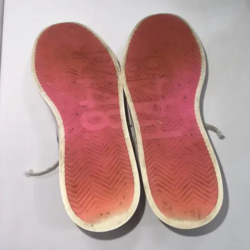 P448 John Sneaker Nordstrom Coated Leather Faux Fur Tongue Lace Up Shoes Sz 9.5