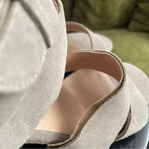 Seychelles Antiques Strappy Sandal In Grey Suede Leather Women’s size 8