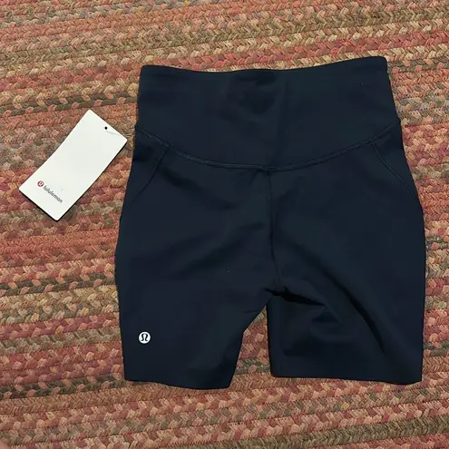 Lululemon NWT  NAVY BASE PACE HIGH RISE SHORTS