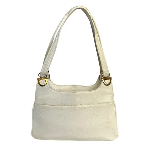 Vintage Ivory White Leather Criss