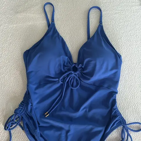 Robin Piccone AUBREY ONE PIECE KEY HOLE, French Blue, Size 14, $166
